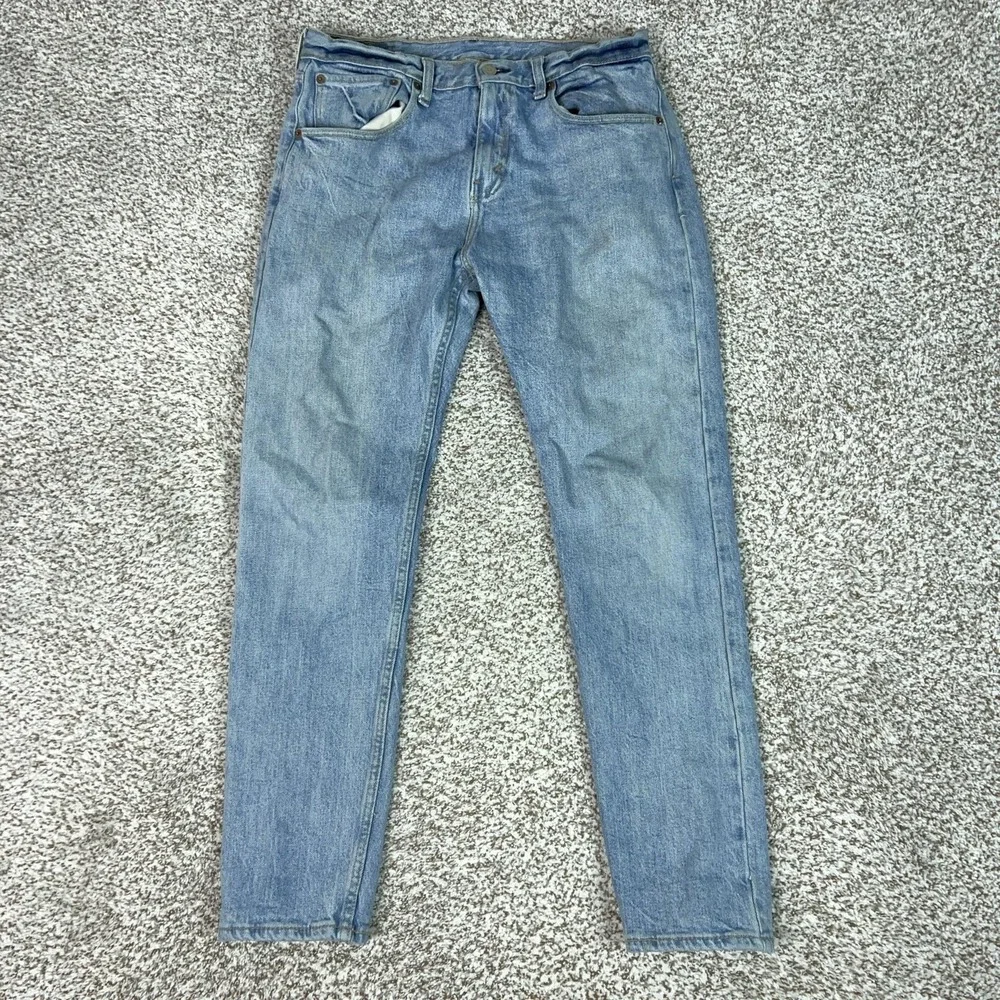 Levis 512 Jeans Mens 32x30 Blue Slim Taper Stretch Denim Light Wash Casual Basic
